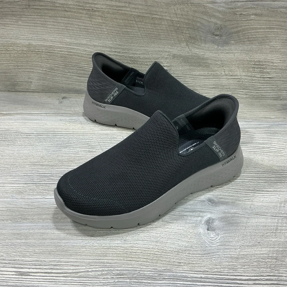 Skechers Shoes Slip ins Go Walk Men's 7 Gray Sneakers Soft Memory Foam 216491